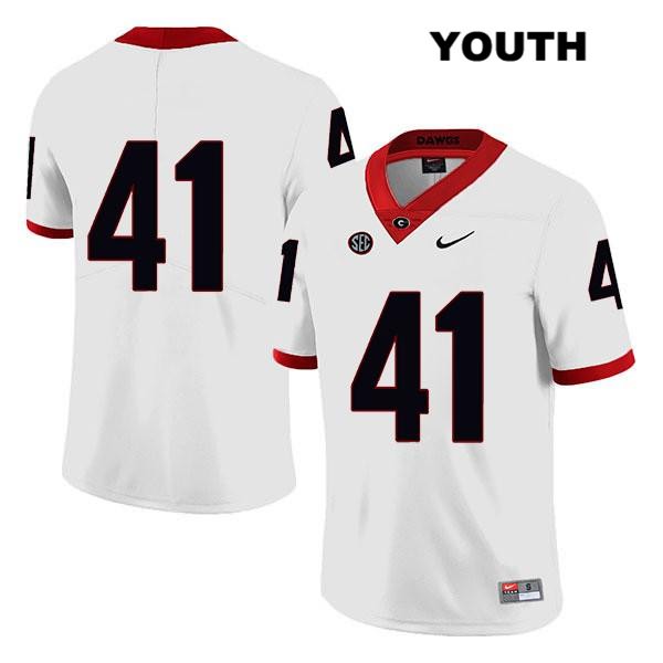 Georgia Bulldogs Youth Channing Tindall #41 NCAA No Name Legend Authentic White Nike Stitched College Football Jersey IRW6556KM